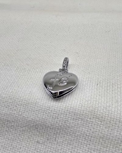 Pingente relicario fé ródio - 1,5cm