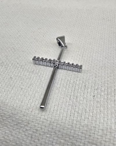 Pingente cruz ródio- 2,5cm