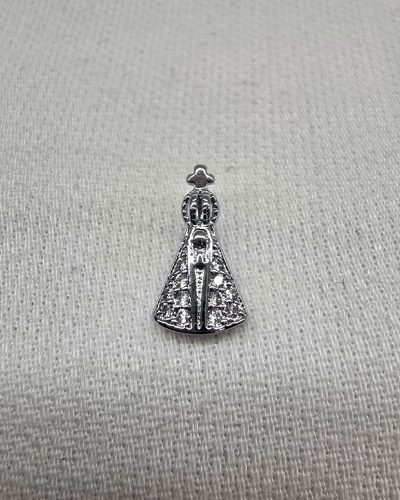 Pingente Nossa Senhora cravejada ródio - 1,5cm