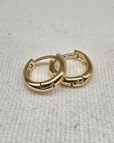 Foto 43: Brinco argola banho ouro 18k - 1,0cm